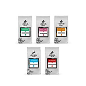 5x100 Gr Orijinal Etiyopya Kahveleri Çekirdek Kahve Filtre Kahve