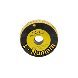 1000 Adet 1 Numara Ec-1 Kablo Numaratörü