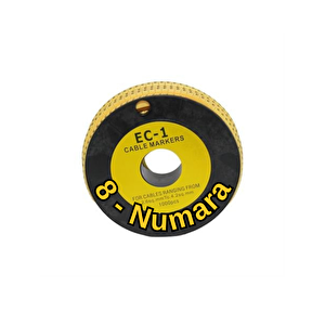 1000 Adet 8 Numara Ec-1 Kablo Numaratörü