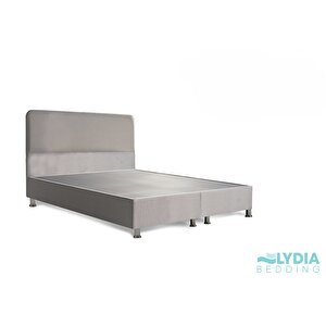 Nida Baza, Başlık Seti 90x190 Cm Gri Taş Keten! ( Yatak dahil değildir )