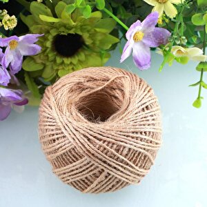 Naturel Doğal Jüt İp Hasır İp Süsleme İpi 100 Gr-100 Metre (2mm Kalınlık) (5 Adet)