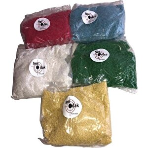 Renkli Dekoratif Kum Oyuncak Kumu  (5 Paket) Vazo Kumu Bahçe Dekor Saksı Terraryum Kum 3,5 Kg