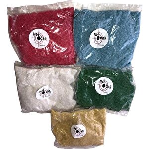 Renkli Dekoratif Kum Oyuncak Kumu  (5 Paket) Vazo Kumu Bahçe Dekor Saksı Terraryum Kum 3,5 Kg