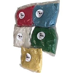 Renkli Dekoratif Kum Oyuncak Kumu  (5 Paket) Vazo Kumu Bahçe Dekor Saksı Terraryum Kum 3,5 Kg