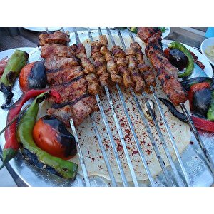 Kare Çöp Şiş Ciğer Şiş Tavuk Şiş Kuşbaşı Et Şişi 10 Adet 70 Cm (5mm)