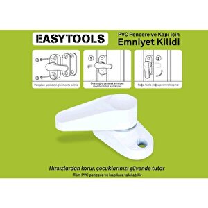 Plastik Pencere Emniyet Kilidi,güvenlik Emniyet Kilidi (10 Adet)
