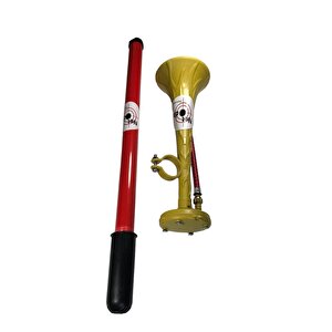 Yüksek Desibelli Havalı Pompa Bisiklet Kornası Havalı Kamyon Kornası (sarı-kırmızı)