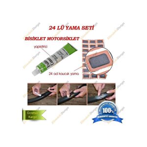 Bisiklet Yaması Tamir Seti Motosiklet Yaması İç Lastik Yaması 24 Adet