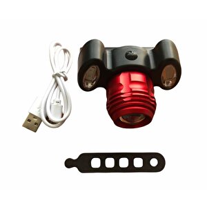 Çakarlı Bisiklet Lambası Şarzlı Ön Far Bisiklet Lambası Usb Şarzlı Bisiklet Işığı