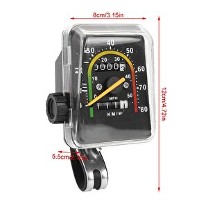 Bisiklet Analog İbreli Kilometre Saati Mekanik Hız Göstergesi