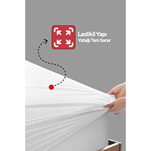 | Pamuk Sıvı Geçirmez Bebek Yatak Koruyucu Alez | Beşik Kreş Yatak Alezi | Fitted Çarşaf | 60x120 cm