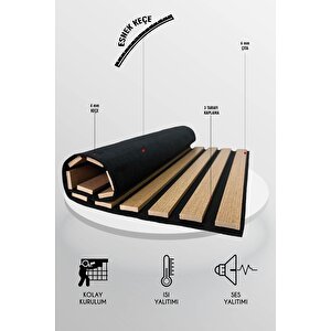 Mdf Ahşap Akustik Duvar Paneli 100x275 Cm - Safirmeşe