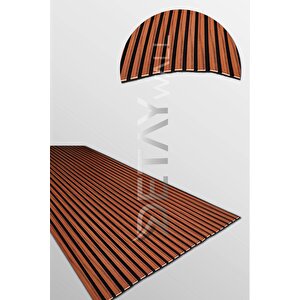 Mdf Ahşap Akustik Duvar Paneli 100x275 Cm - Polisander