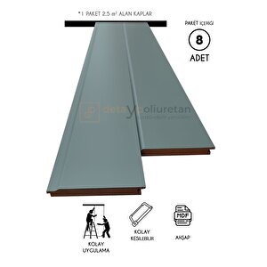 Mdf Ahşap Duvar Ve Tavan Lambri Kaplama - Düz - 12cm X 280 cm (8 Adet)