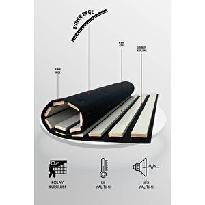 Mdf Ahşap Akustik Duvar Paneli - 60x275 Cm - Beyaz