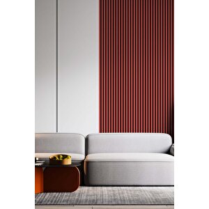 Mdf Ahşap Akustik Duvar Paneli 100x275 Cm - Kiremit