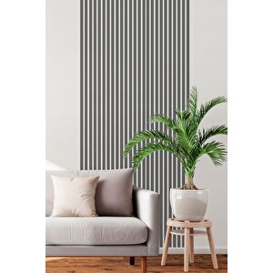 137 Cm 12 Adet Mdf Ahşap Çita - Panel Deği̇ldi̇r - Antrasit