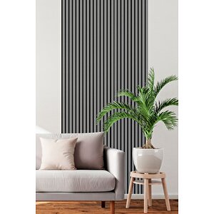 137 Cm 12 Adet Mdf Ahşap Çita - Panel Deği̇ldi̇r - Antrasit