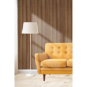 Mdf Ahşap Akustik Duvar Paneli 100x275 Cm - Teak