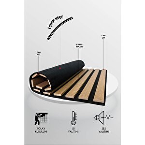 Mdf Ahşap Akustik Duvar Paneli 100x275 Cm - Teak