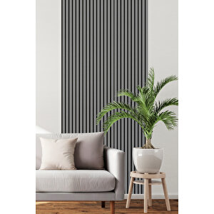 140 Cm 12 Adet Mdf Ahşap Çita (2,5 X 1 Cm) - Antrasit
