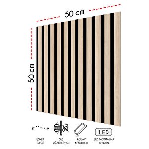 Mdf Akustik Duvar Ve Tavan Kaplama Paneli 50x50 Cm - Naturalmeşe