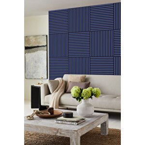 Mdf Akustik Duvar Ve Tavan Kaplama Paneli 60x60 Cm - İzlandamavi