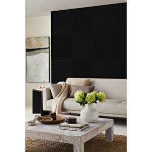 Mdf Akustik Duvar Ve Tavan Kaplama Paneli 50x50 Cm - Siyah
