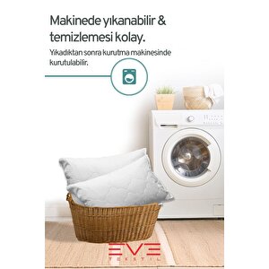 2 Adet Diamant Plus Kılıflı Fermuarlı Yıkanabilir Antialerjik Silikon Elyaf Yastık 50x70cm 800 gr
