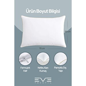 4 Adet Yellow Dream Serisi Fermuarlı Antialerjik Silikon Elyaf Dolgulu Yastık 50x70cm 1200gr