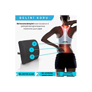 Visco Bel Destek Yastığı Memory Foam Dik Duruş Ortopedik Yastık Omurga Yastığı Ortopedik Sırt Destek Minderi