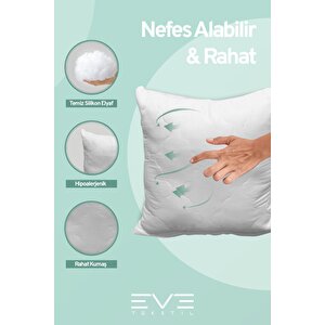 2 Adet Diamant Plus Kare Kırlent Yıkanabilir Antialerjik Silikon Elyaf Yastık 40x40cm 400 Gr