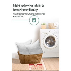 2 Adet Diamant Plus Kare Kırlent Yıkanabilir Antialerjik Silikon Elyaf Yastık 40x40cm 400 Gr