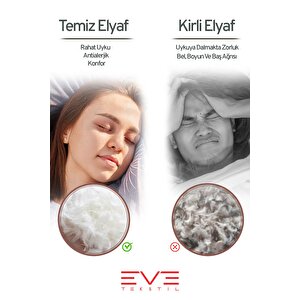 10 Adet Klimax Serisi Kılıflı Fermuarlı Klimali Antialerjik Silikon Elyaf Yastık 50x70cm 900 Gr