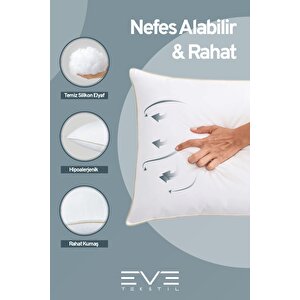 10 Adet Yellow Dream Serisi Fermuarlı Antialerjik Silikon Elyaf Dolgulu Yastık 50x70cm 1200gr