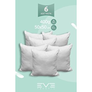6 Adet Diamant Plus Kare Kırlent Yıkanabilir Antialerjik Silikon Elyaf Yastık 40x40cm 400 Gr