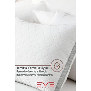 4 Adet Klimax Serisi Kılıflı Fermuarlı Klimali Antialerjik Silikon Elyaf Yastık 50x70cm 900 Gr