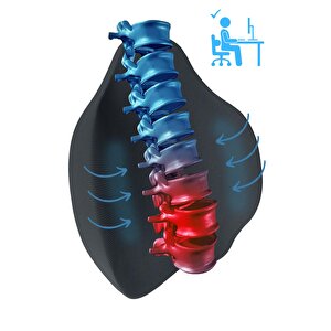 Visco Bel Yastığı Büyük Boy Bel Sırt Minderi Ortopedik Sırt Destek Minderi