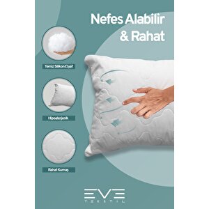 6 Adet Diamant Plus Kılıflı Fermuarlı Yıkanabilir Antialerjik Silikon Elyaf Yastık 50x70cm 800 gr