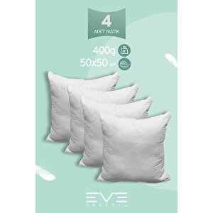 4 Adet Diamant Plus Kare Kırlent Yıkanabilir Antialerjik Silikon Elyaf Yastık 40x40cm 400 Gr