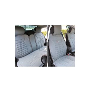 Renault Megane 2 Sedan Lüx Oto Koltuk Minderi Ön Arka 5'li Set Five Star Serisi Gri̇