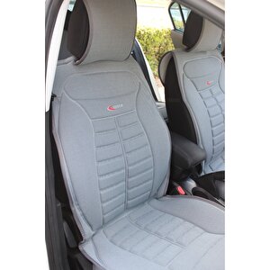 Peugeot 206 Lüx Oto Koltuk Minderi Ön Arka 5'li Set Five Star Serisi Gri̇ Gri