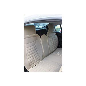 Citroen C3 Lüx Oto Koltuk Minderi Ön Arka 5'li Set Five Star Serisi Bej Bej