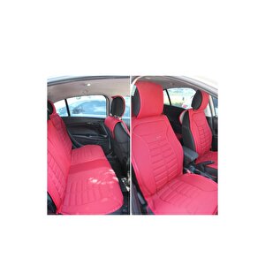 Lada Niva Lüx Oto Koltuk Minderi Ön Arka 5'li Set Five Star Serisi Kirmizi Kırmızı