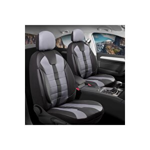 Fiat Tempra Lüx Deri Detaylı Oto Koltuk Kılıfı Ön Arka Takım Vista Serisi Füme Füme