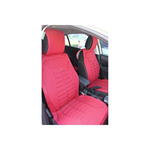 Geely Familia Lüx Oto Koltuk Minderi Ön Arka 5'li Set Five Star Serisi Kirmizi Kırmızı