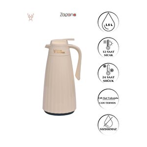 Zagana Termos 1.5 Litre Beyaz
