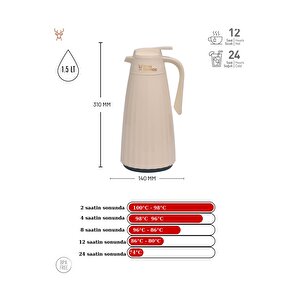 Zagana Termos 1.5 Litre Beyaz