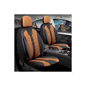 Dacia Sandero 2022 Lüx Deri Detaylı Oto Koltuk Kılıfı Ön Arka Takım Vista Serisi Tarçin Tarçın
