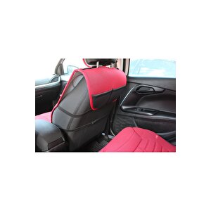 Seat Cordoba Lüx Oto Koltuk Minderi Ön Arka 5'li Set Five Star Serisi Kirmizi
